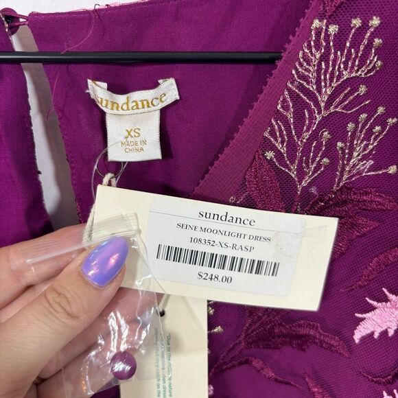 Sundance Seine Moonlight Dress NEW with tags Size XS Raspberry - Picture 13 of 16